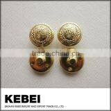 Wholesale Custom Golden Buttons, One Hole Round Button
