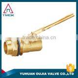 TMOK ansi standard brass ball float valve and thread material Hpb57-3 and one way motorized valve