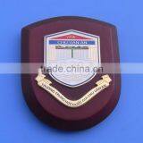 Metal Gold Logo Plate Wooden Plaque Shields Gifts thumbnail-1