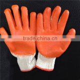 Rubber Coated Orange Poly Cotton Lined Latex Gloves for Industrial thumbnail-1