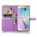 HOT SELLING Luxury Case for Samsung GALAXY S6 Edge Plus PU Lichee Leather Flip Cover With Wallet thumbnail-4