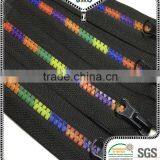 Women Clothing Decorative Rainbow Colorful Teeth Zipper Customized Rainbow Zipper