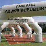 White Inflatable Arch With Black Words