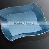 7"Disposable Dinner Plate,Plastic Irregular Square Plate thumbnail-1