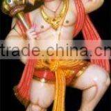 White Marble Hanuman Statues , Hindu God Statue