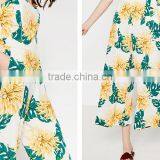 Women's Shoulder Strap Wrap Plunge Floral Print Cami Jumpsuit thumbnail-5