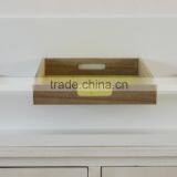 Yellow Handmade Wooden Tray thumbnail-2