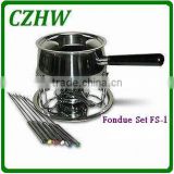 cheese stainless steel fondue set dessert cookware