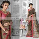 Sensual Grey Georgette Designer Saree/indian Designers Saree Online Shopping thumbnail-6