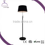 Black fabric lamp shade stainless metal living floor lamp