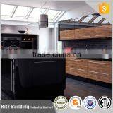 l Shaped Kitchen Design Modern Black and Brown Kitchen Cabinet