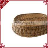 PE Rattan Handmade Weaving Customized Oval Shape for Supermarket Storage Plastic Fruit Basket thumbnail-6