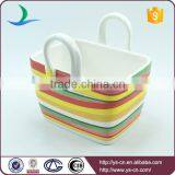 Hand Painted Rainbow Ceramic Frog Basket KitchenWare thumbnail-2