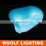 Hot !!! Waterproof Color Changing Coffee Chair LED Shape Three Seat Sofa
