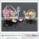 With 10 Years Experience Factory Offer Wholesale Swan Shape Glass Candy Box thumbnail-1