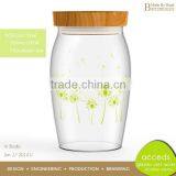 2014 New Style Small Candy Glass Jars With Darker Wood Lid thumbnail-5