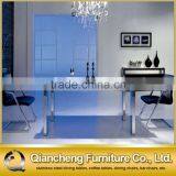 Simple Marble Top Dining Table With 4 Stainless Steel Legs thumbnail-6