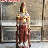hand made antique wooden carving statue wood buddha statue Kuanyin buddha statue