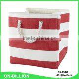 Home Storage Colored Cheap Folding Paper Cloth Basket thumbnail-4