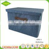 China Custom Decorative Fabric Foldable Collapsible Kids Toy Small Storage Box With Lid thumbnail-2