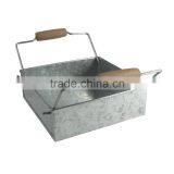 Napkin Holder,Vintage Galvanized Metal Tray thumbnail-2