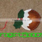 2017 Felt Christmas Pudding Tree Decoration Keychain Made in China