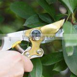 Hot Sale Garden Ratchet Pruner With Gold Yellow Coating thumbnail-3