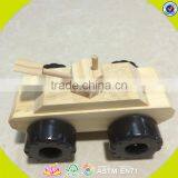 2017 Wholesale Baby Wooden Tank Toy Diy Painted Kids Wooden Tank Toy W03A081 thumbnail-1