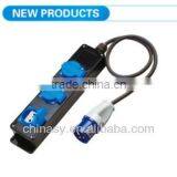 CE S French 4 Way Extension Lead Socket IP44 Wint CEE Plug