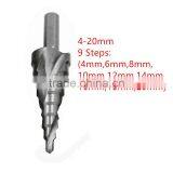 Spiral Flute Titanium Coated Hss Step Drill Bit Hole Cutter Core Hex Shank thumbnail-3