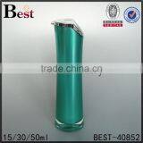 Unique Design Empty Acrylic Cream Lotion Bottle Green 15ml 30ml 50ml Double Wall Plastic Lotion Bottle Packaging thumbnail-4
