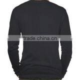 2016 Latest Men Long Sleeve Plain Solid Color Round Button Collar t Shirt thumbnail-4