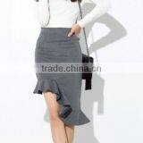 Backing Knitting Fishtail Skirt Occupation Dress Fashion Lady Bag Hip Skirt no Asymmetry thumbnail-2