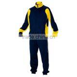 Jogging Suit,Navy Tracksuits With Up Collar Contrast Cuff Full Zipper Soccer Trainning Jacket thumbnail-1