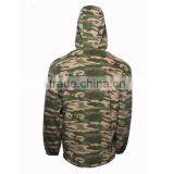 Wholesale Clothing Soft Polar Fleece Military Men' s Camo Hunting Winter Jacket With Hoodie thumbnail-2