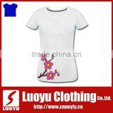 2017 Womens Fashion High Quality Polyester o Neck Soft Tshirt Made in China thumbnail-1