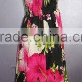 Ladies Spaghetti Strap Fancy Floral Rayon Tube Dresses thumbnail-3