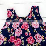 MGOO New Arrival Little Dress For Children Floral Print Cotton Sleeveless Straight Girl Dress 9085 thumbnail-4