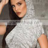 MGOO Custom Made Grey Marel Slit Hoodies Crop Tops Marvel Jersey Plain Hoodies Sleeveless Summer Shirts thumbnail-4