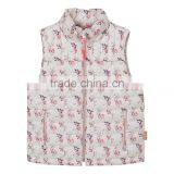 Kids Girls' Polyester Printed Stylish Quilted Padding Vest thumbnail-1