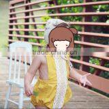 Trendy Newborn Baby Apparel Baby Kids Yellow Plain Romper Lace Design Clothes thumbnail-2