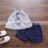 Kids New Outfit Summer Baby Plaid Shirt Cotton Summer Baby Thin Section Shorts Two Pieces Set thumbnail-6