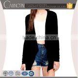 Elegant Asymmetrical Hem no Button Knit Cardigan With Open Front thumbnail-1