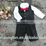 Cute Baby Boy Suit 3pcs Linen Ring Bearer Wear Shirts+Pants+Waistcoat thumbnail-1
