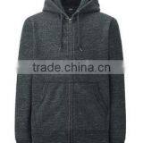 High Quality Custom Plain Hood Zipper Up Cotton Sweatshirt Coat thumbnail-3