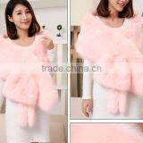 Europe and United States New Women's Fur Shawl Cardigan Grid Cape Coat