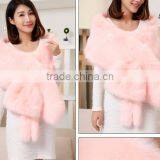 Europe and United States new women's fur shawl cardigan grid cape coat