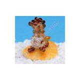 3d Beaded Duck 4mm Bicone Crystal Beads Animal Charm thumbnail-2