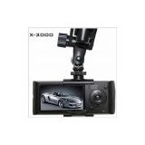 X3000 Car Video Recorder With GPS Logger and Dual Lens Camera  DVR