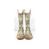 Ladies Fashion Rubber Rain Boot With 6CM Heel Height 12 Inch Shaft Patterned thumbnail-1